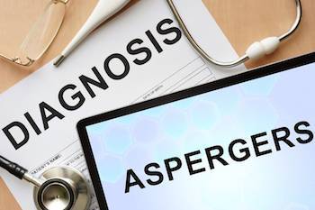 Tablet with diagnosis Asperger